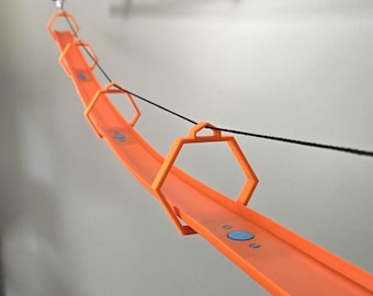 Soportes de suspensión compatibles con pistas Hot Wheels - ¡Instalación sin tornillos!