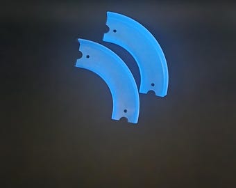 Glow In The Dark 90 Degree Turn Track Part - Hotwheels Compatible - Qty 2 - Track/Car not included