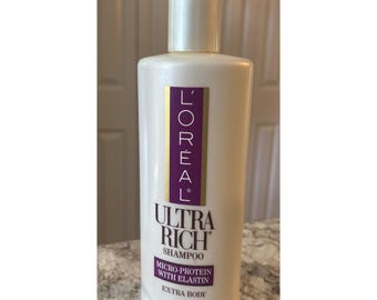 Champú Ultra Rich Vintage L'Oréal con microproteínas y elastina, cuerpo extra, 15 onzas líquidas