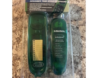 Teléfono fijo VTG Northwestern Bell Phones 58100-7i, color verde translúcido, sellado.