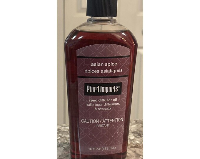 Pier 1 Imports Asian Spice Reed Diffuser Oil Refill 16 FL OZ New Full ...