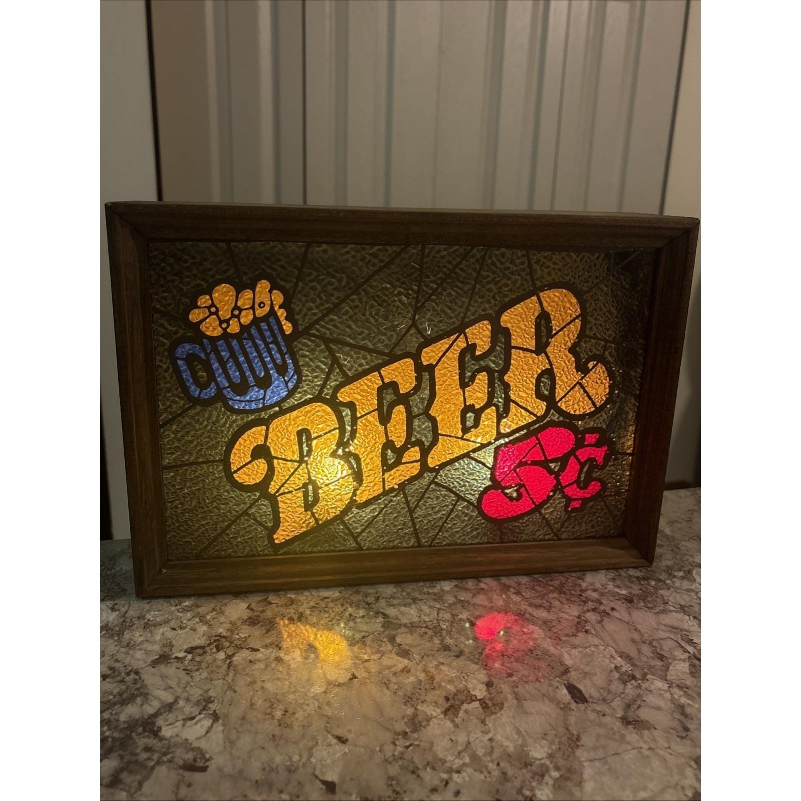 Stained Glass Beer Sign - Etsy