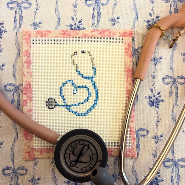 Stethoscope Needlepoint Canvas