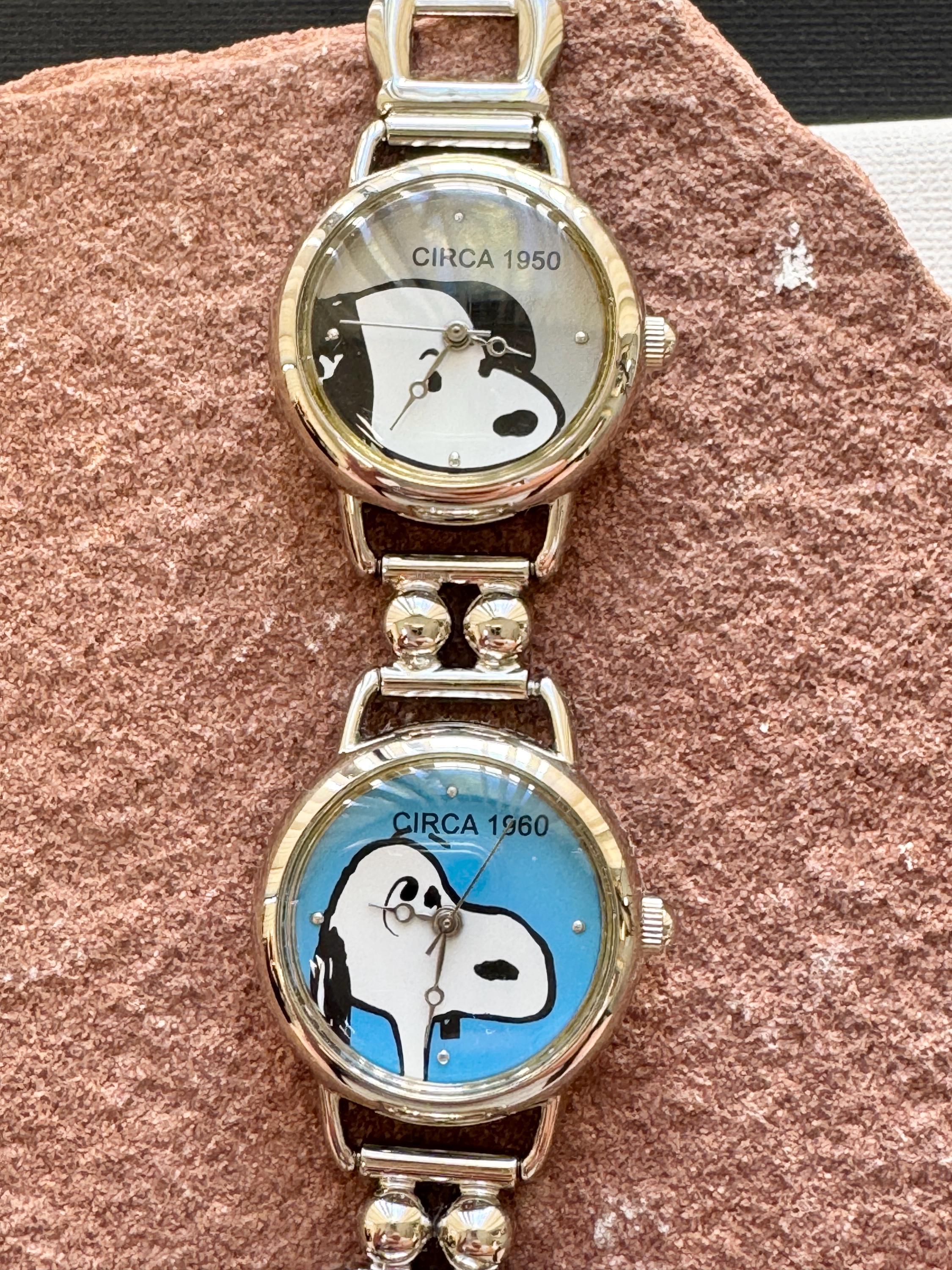 RARE PEANUTS 50th Celebration SNOOPY 5 Watch Faces Decades With