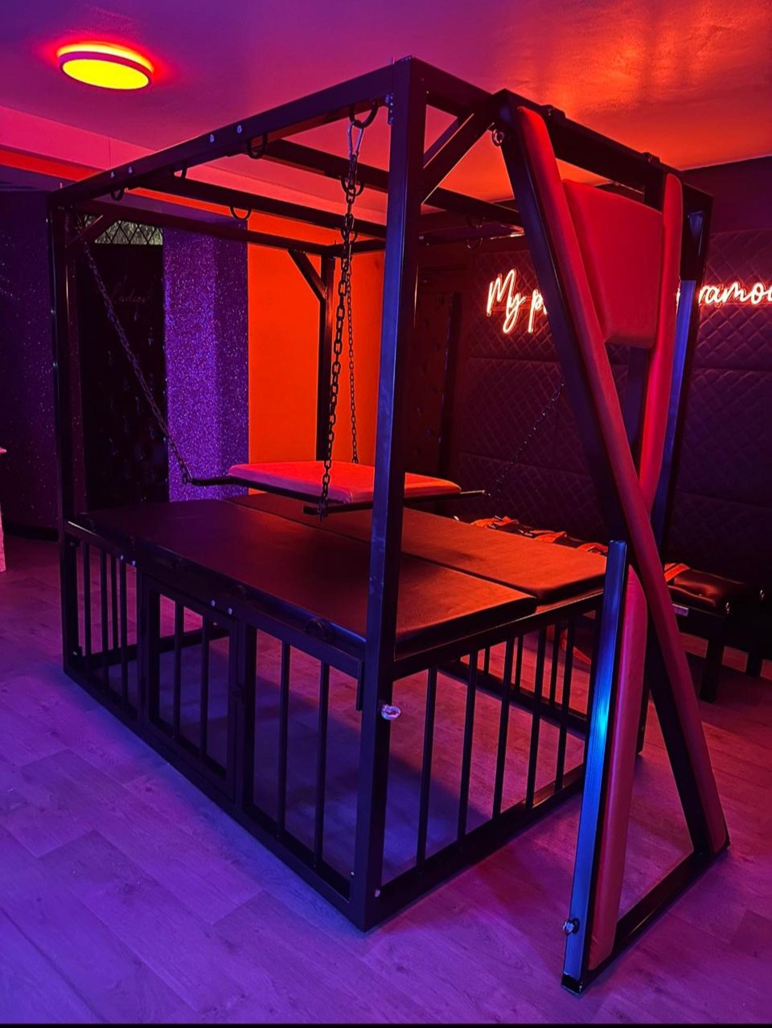 Attachble Berd Double Bondage Bed With Attachable St Andrews Cross - Etsy