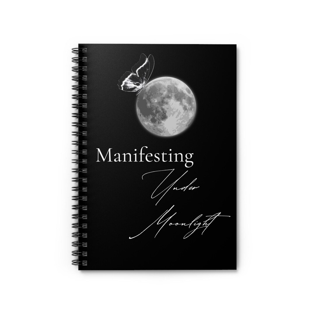 Manifesting Under Moonlight Spiral Notebook | Ruled Journal - Etsy