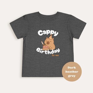 Capybara shirt: Cappy birthday to me shirt | Toddler Shirt 2T-5T | Youth Shirt S-XL | Adult birthday shirt unisex | Baby Birthday Bodysuit image 13
