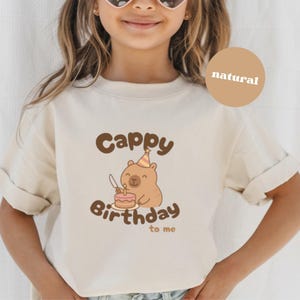 Capybara shirt: Cappy birthday to me shirt | Toddler Shirt 2T-5T | Youth Shirt S-XL | Adult birthday shirt unisex | Baby Birthday Bodysuit image 2