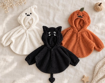 Baby Halloween Outfit, Pumpkin, Ghost, Bat Cape, First Halloween Clothes