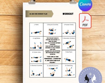 10-Step Core Workout Guide | Bodyweight Ab Exercise (Digital Download)