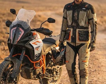 Chaqueta de moto KTM Adventure para hombre, chaqueta textil para turismo y conducción, impermeable y cortavientos, equipamiento para motoristas, traje de conducción, regalo para motoristas aventureros.