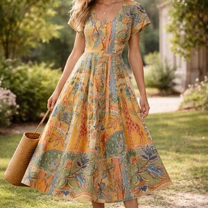 long sleeve wedding guest dresses Womens Fall Long Sleeves V Neck Dress Flattering Fit Elegant High Waist  A-Line Wedding Guest Dress Caramel Color S at Amazon Women's Clothing store
