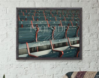 Fenway Park Seats Photo – Boston Red Sox Wall Art – Sports Stadium Digital Download – Baseball Fan Printable Decor