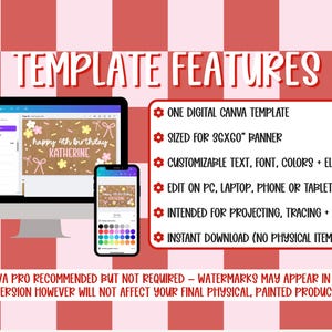 Valentine's Galentine's Banner Template Mockup Bundle | Valentine's Party Decor | Happy Valentine's Day | Editable Canva Digital Download image 3