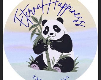 2026 Eternal Happiness JW Convention Circle Sticker Label Button English Taiwan Panda