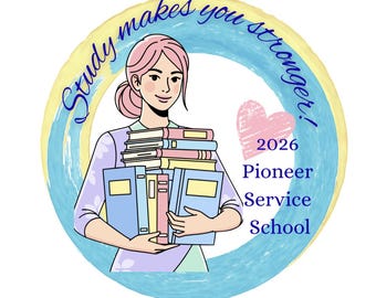 Study Makes You Stronger! Pioneer Service School Circle Sticker Graphic