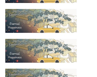 2026 Eternal Happiness JW Convention Bookmark English Bringing Love From NY Warwick Taxi