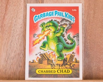 1985 Garbage Pail Kids Card, Charred Chad, 2nd Series 54b, Lot 156, Mint Condition