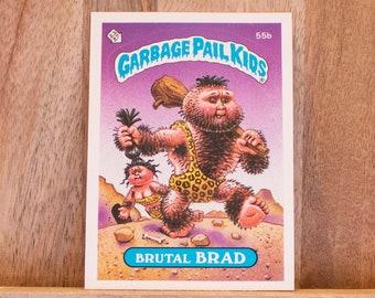 1985 Garbage Pail Kids Card, Brutal Brad, 2nd Series 55b, Lot 153, Mint Condition