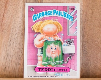 1986 Garbage Pail Kids Card, Terri Cloth, 5th Series 169b, Lot 40, Mint Condition