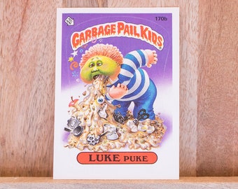 1986 Garbage Pail Kids Card, Luke Puke, 5th Series 170b, Lot 13, Mint Condition