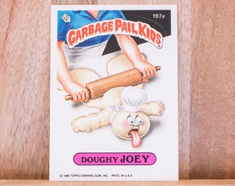 1986 Garbage Pail Kids Card, Doughy Joey, 5th Series 197a, Lot 12, Mint Condition