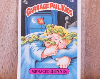 1986 Garbage Pail Kids Card, Menaced Dennis, 5th Series 173a, Lot 10, Mint Condition