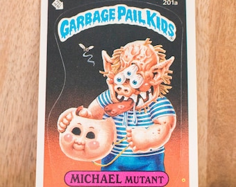 1986 Garbage Pail Kids Card, Michael Mutant, 5th Series 201a, Lot 1, Mint Condition