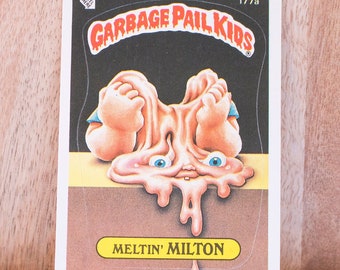 1986 Garbage Pail Kids Card, Meltin' Milton, 5th Series 177a, Lot 7, Mint Condition, Ink Error Card