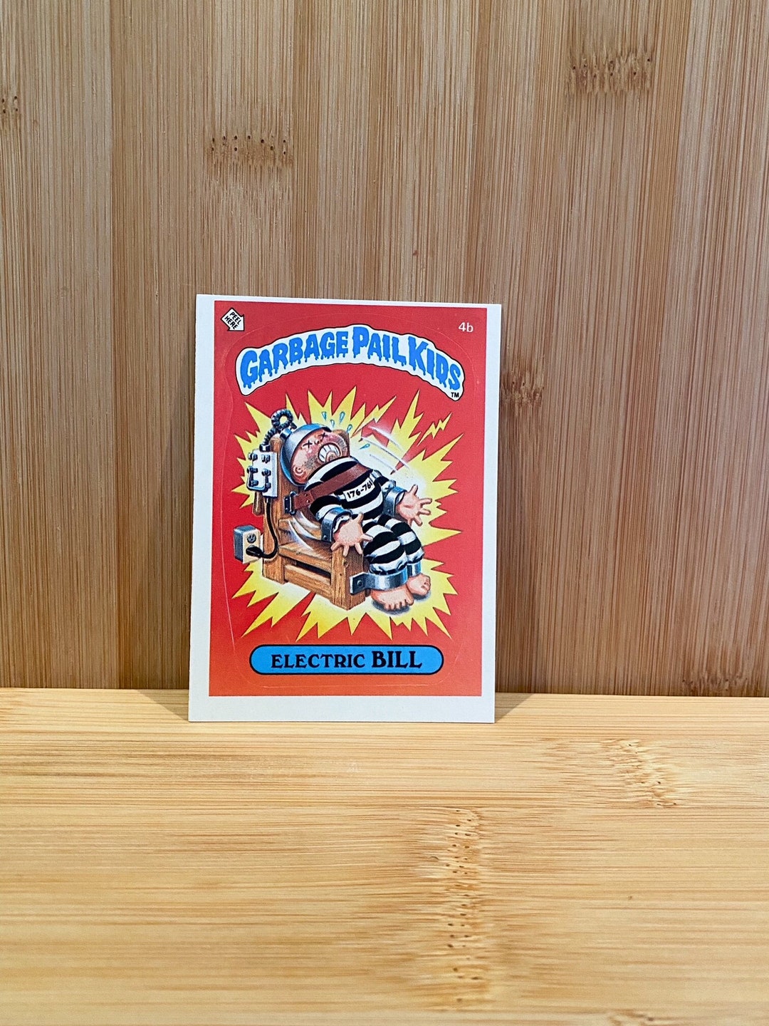 1985 Garbage Pail Kids Card, Electric Bill, 1st Series 4b, Mint