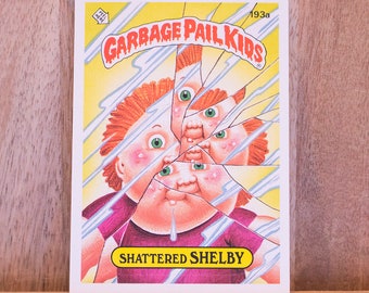 1986 Garbage Pail Kids Card, Shattered Shelby, 5th Series 193a, Lot 11, Mint Condition