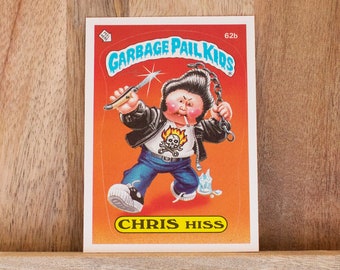 1985 Garbage Pail Kids Card, Chris Hiss, 2nd Series 62b, Lot 160, Mint Condition