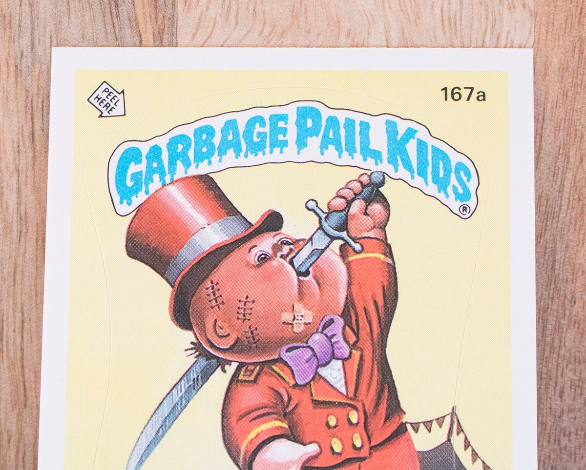 1986 Garbage Pail Kids Card, Mick Dagger, 5th Series 167a, Lot 42, Mint ...
