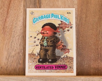 1985 Garbage Pail Kids Card, Ventilated Vinnie, 2nd Series 82b, Lot 162, Mint Condition