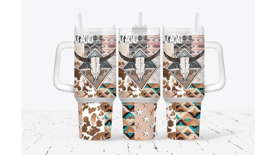 Western Patchwork Tumbler