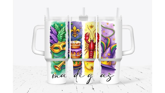 Mardi Gras 2026 Collage Tumbler