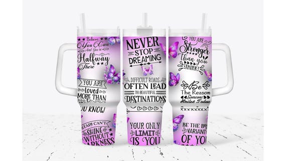 Never Stop Dreaming Tumbler