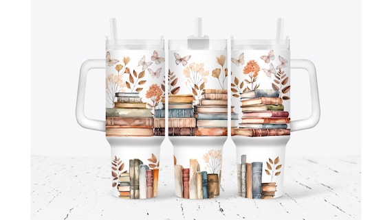 Books And Flowers Tumbler