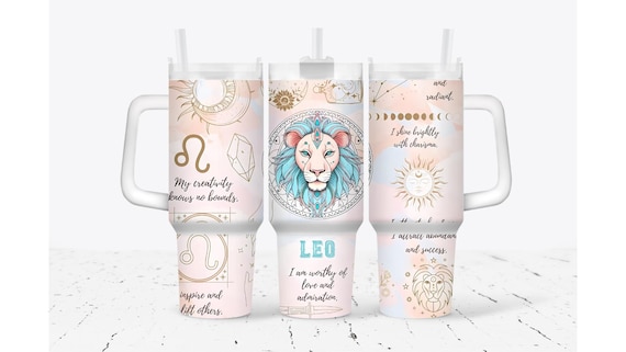 Leo Pink Zodiac Tumbler
