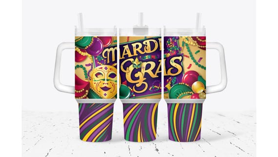 Mardi Gras Carneval Tumbler