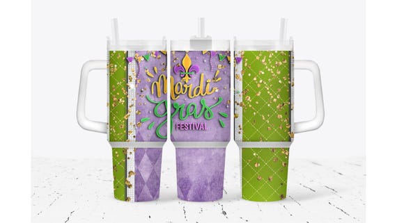 Mardi Gras Festival Tumbler
