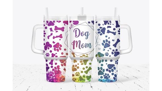 Dog Mom Ombre Color Tumbler