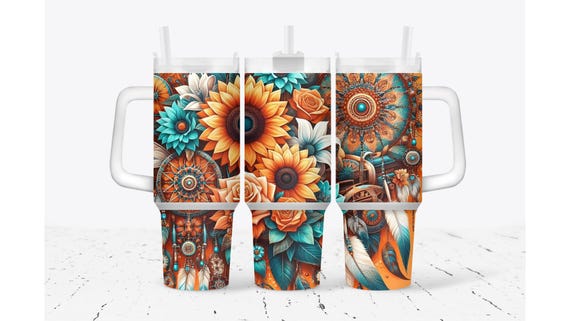 Sunflowers with Dream catcher Tumbler