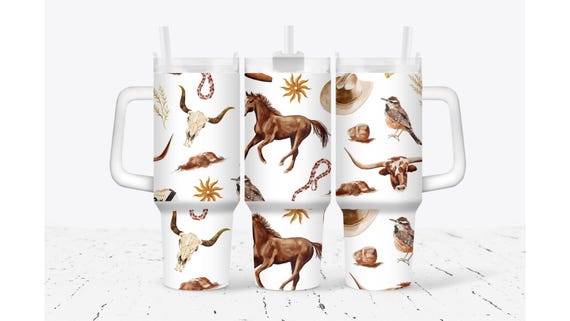 Horses Collage Tumbler