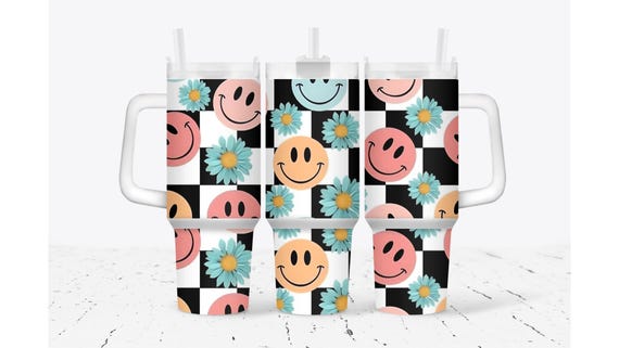Retro Smiley Tumbler