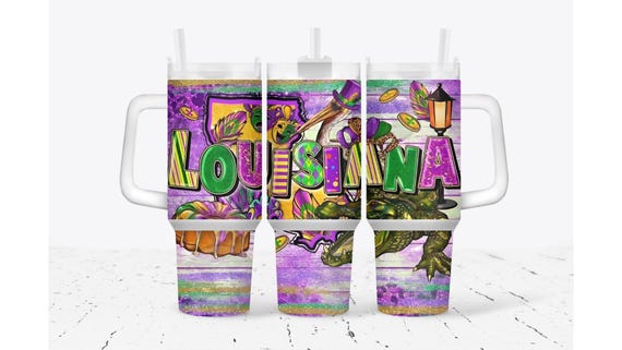 Mardi Gras Louisiana Tumbler