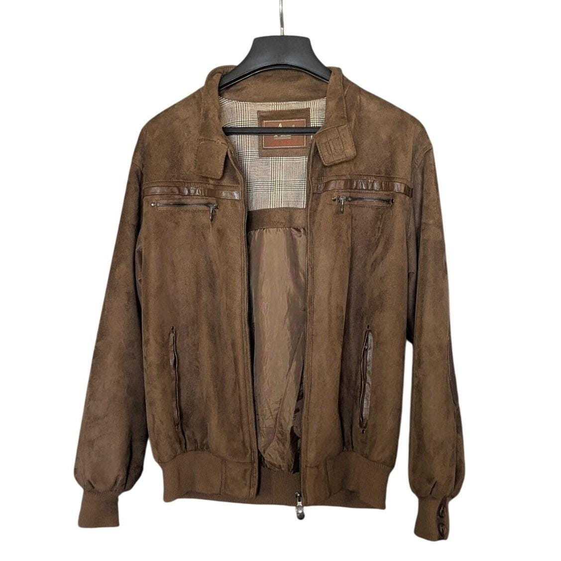 ジャケット・アウター PellePelle 90s Croc Suede Leather Coat 90s Pelle Pelle Jacket - Etsy