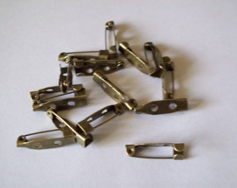 Brooch brass pins 15pcs