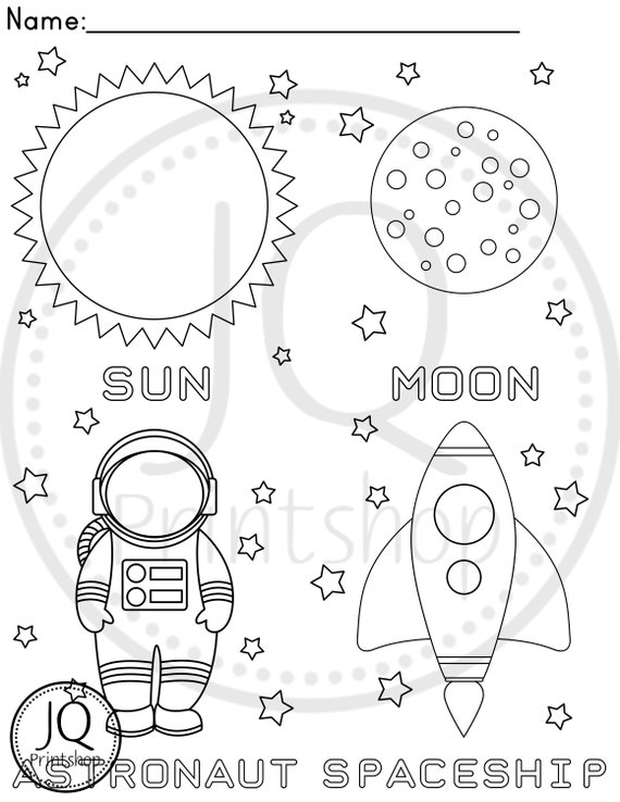 Printable Solar System Theme Color Sheets Planets Coloring Sheets Homeschool Activity Preschool Activity Solar System Theme Party