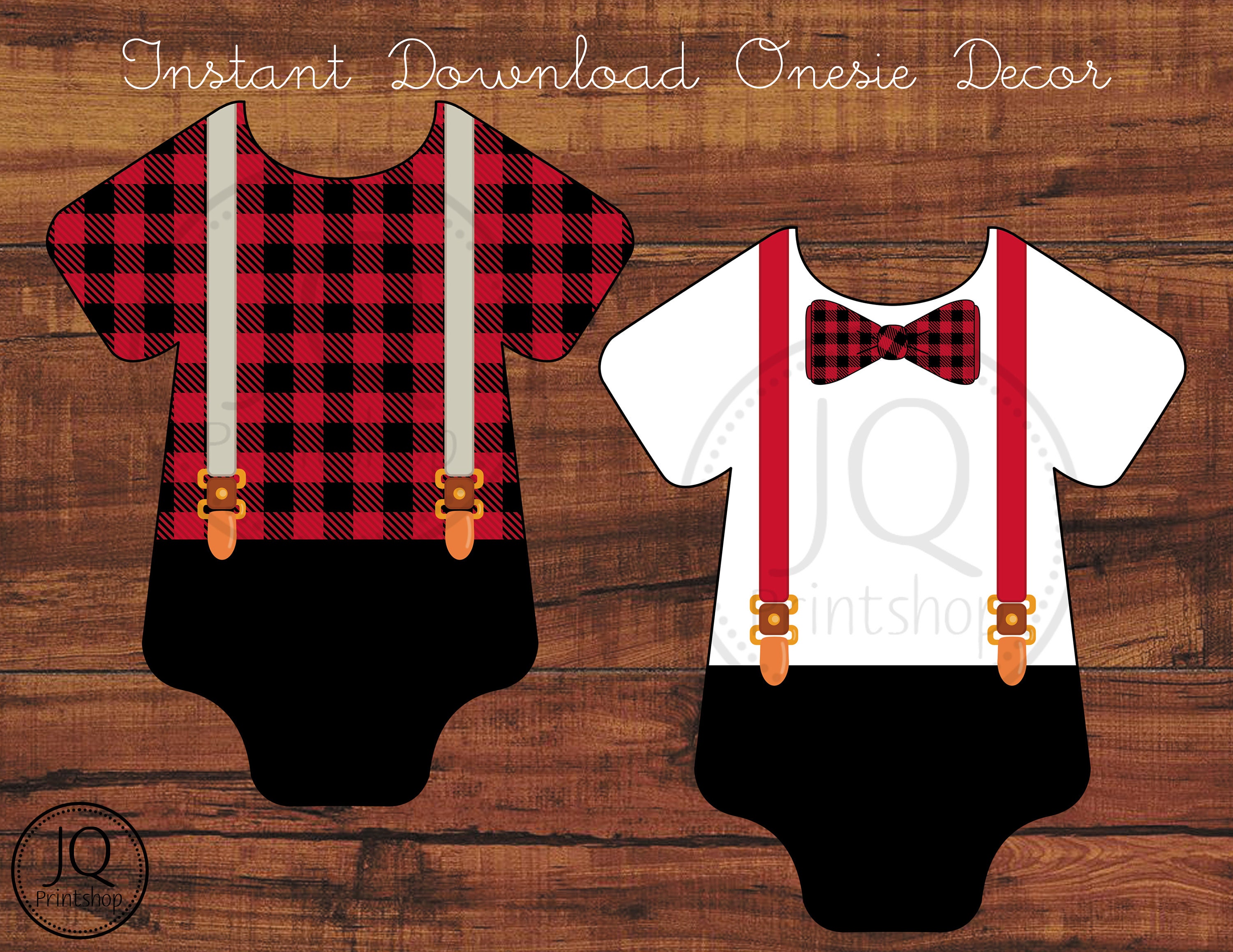 Printable Onesie Decoration Lumberjack Theme Baby Shower Etsy